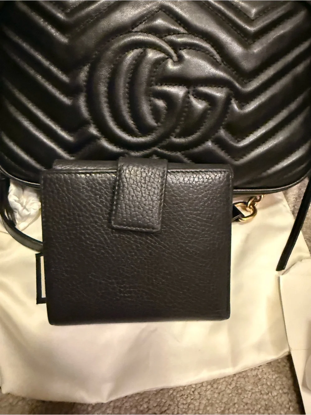 Marmont French Flap Double G Logo Wallet